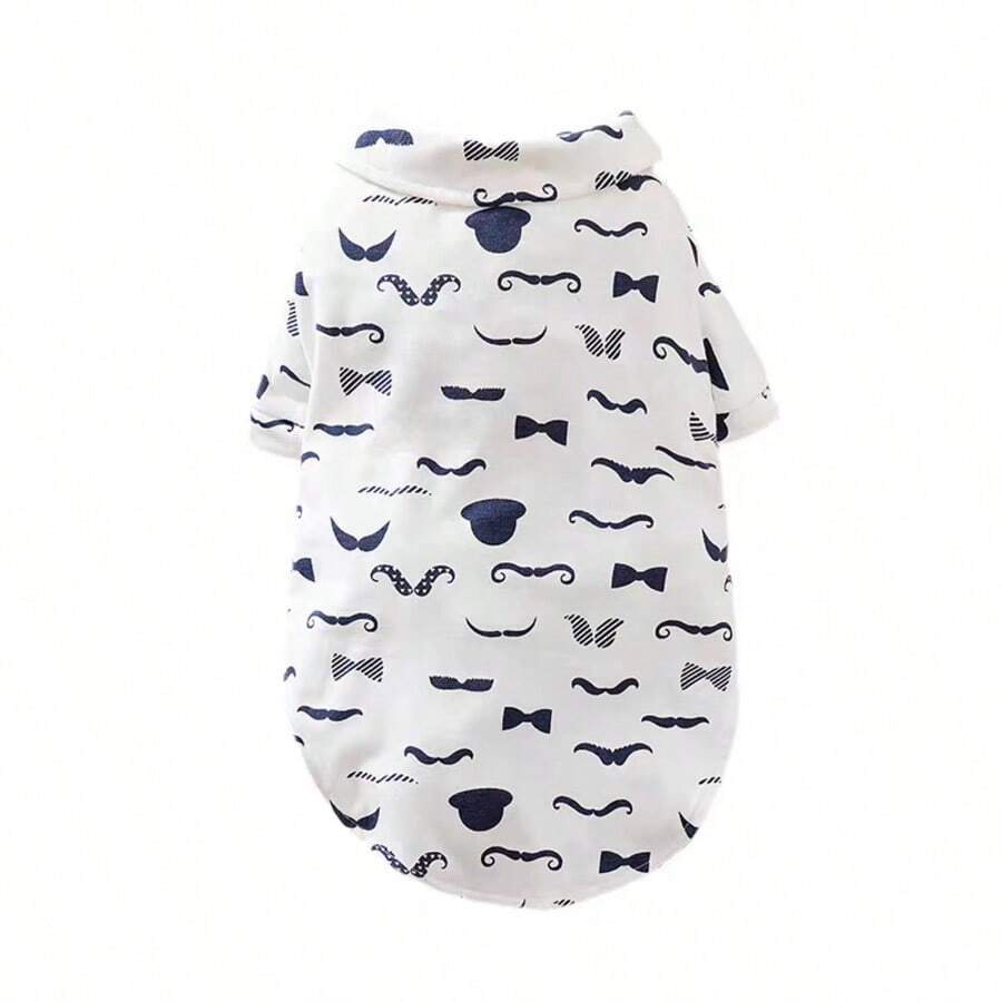 Lightweight Printed Shirt for Small and Medium Dogs and Cats – Thin Spring/Summer Pet Outfit for Daily Wear