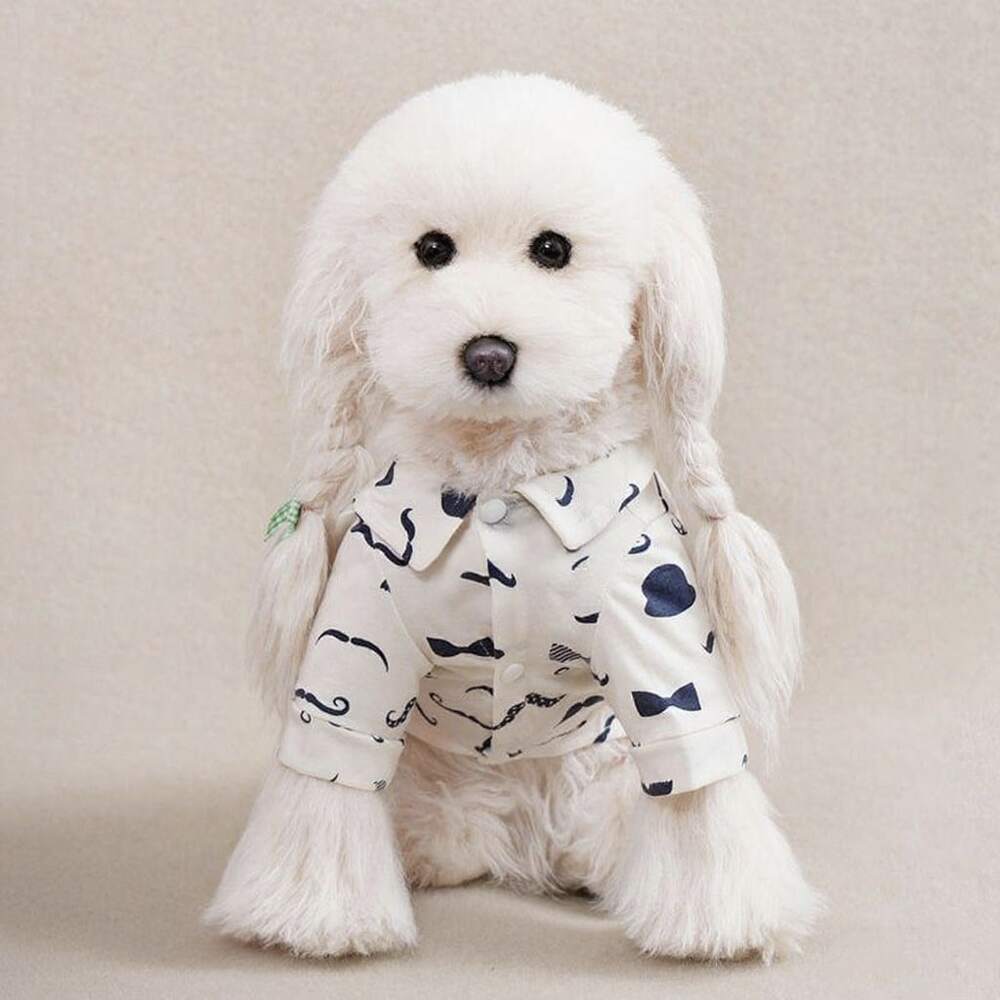 Lightweight Printed Shirt for Small and Medium Dogs and Cats – Thin Spring/Summer Pet Outfit for Daily Wear