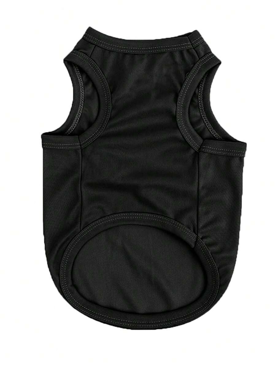 1PC “Just A Girl” Slogan Pet Tank Top – Cute Contrast Color Vest, Breathable, Anti-Flea for Dogs & Cats