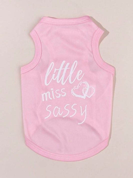 1PC “Little Miss Sassy” Cooling Pet Vest – Breathable Anti-Flea Shirt for Dogs and Cats, Indoor/Outdoor