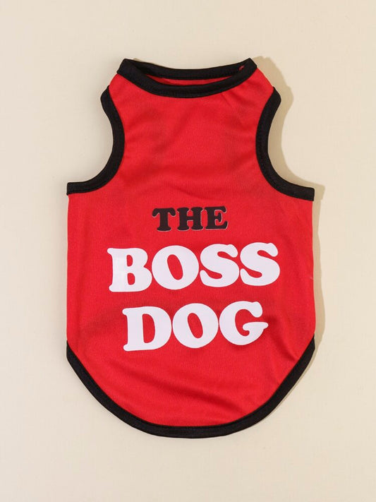 1PC Letter Graphic Pet Tank Top – Lightweight Casual Shirt for Small Dogs and Cats, Easy Summer Wear