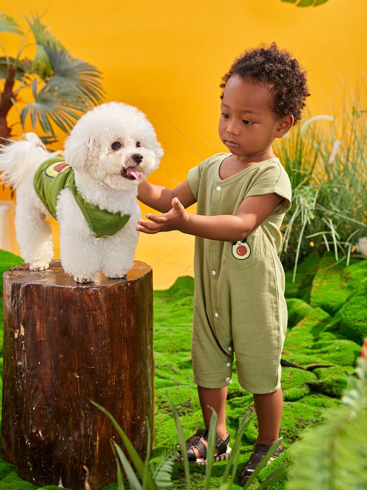 1PC Avocado Print Pet Tank Top – Cute Lightweight Summer Shirt for Small Dogs and Cats