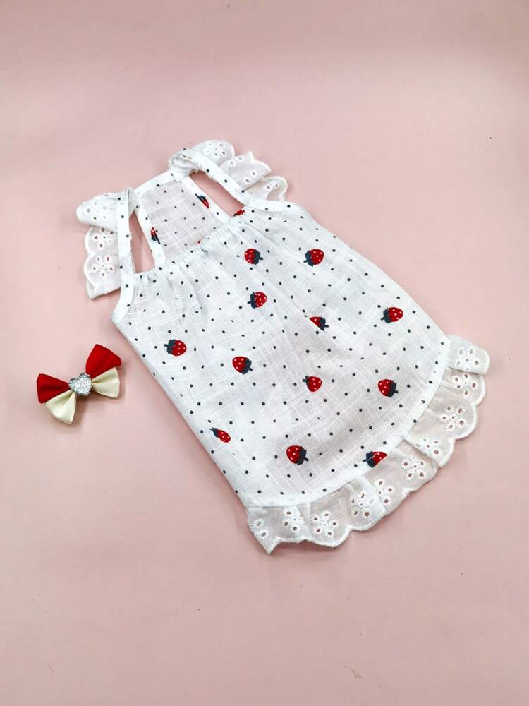 Printed Pet Dress for Small Dogs and Cats – Lightweight and Stylish Sleeveless Outfit for Summer and Everyday Wear