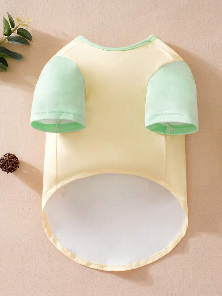 1PC Green Dinosaur Print Pet Tank Top – Cute Lightweight Summer Shirt for Small Dogs and Cats