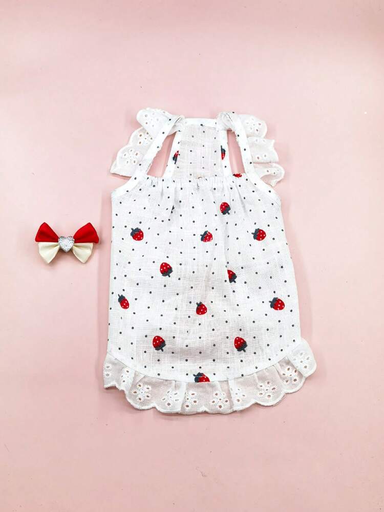Printed Pet Dress for Small Dogs and Cats – Lightweight and Stylish Sleeveless Outfit for Summer and Everyday Wear
