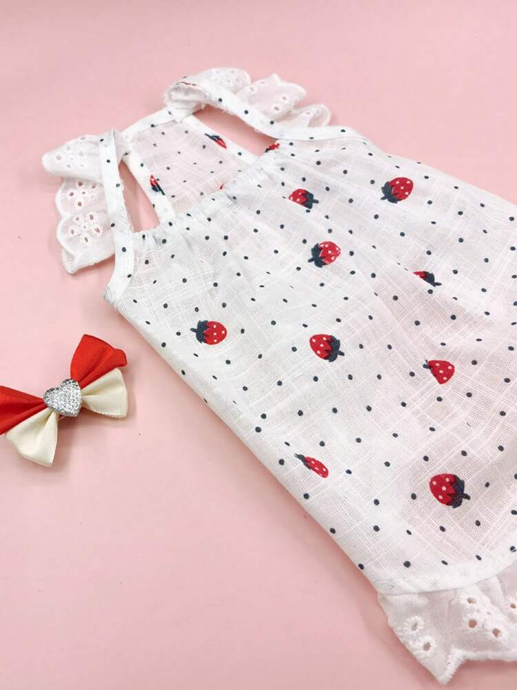 Printed Pet Dress for Small Dogs and Cats – Lightweight and Stylish Sleeveless Outfit for Summer and Everyday Wear