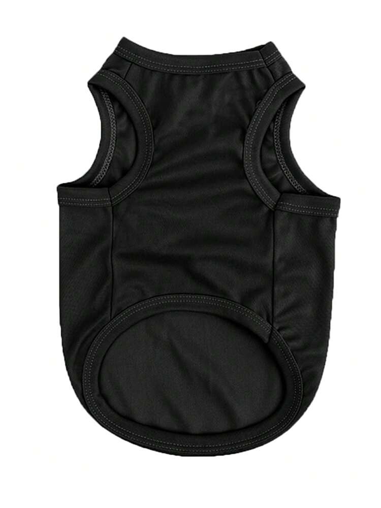 1PC “Just A Girl” Slogan Pet Tank Top – Cute Contrast Color Vest, Breathable, Anti-Flea for Dogs & Cats