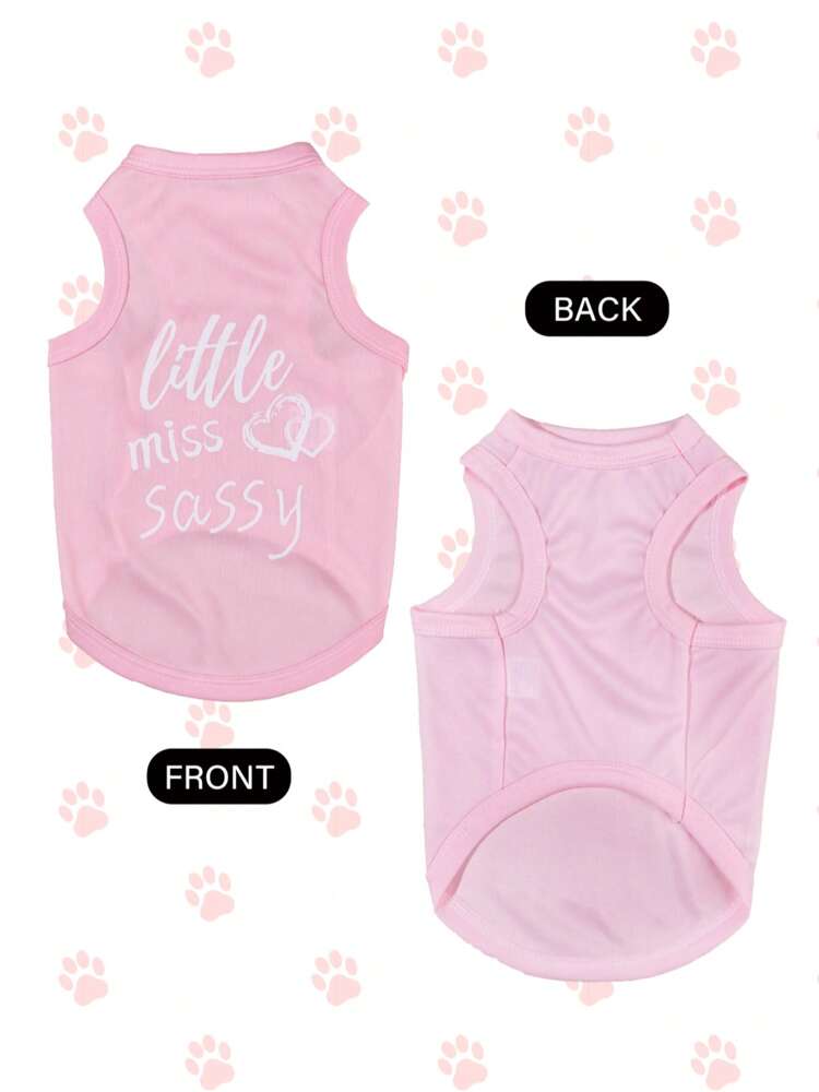 1PC “Little Miss Sassy” Cooling Pet Vest – Breathable Anti-Flea Shirt for Dogs and Cats, Indoor/Outdoor