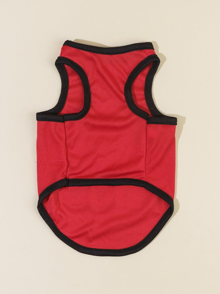 1PC Letter Graphic Pet Tank Top – Lightweight Casual Shirt for Small Dogs and Cats, Easy Summer Wear