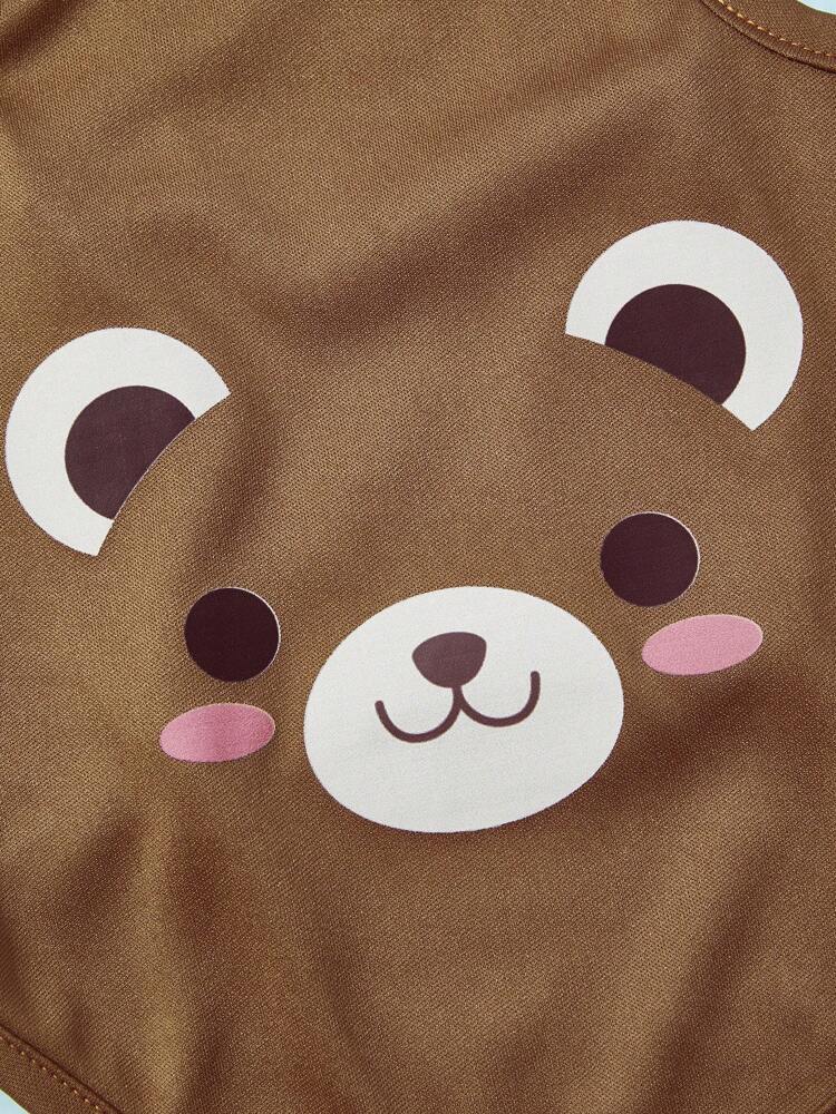 1PC Cartoon Bear Print Pet Tank Top – Cute & Breathable Summer Shirt for Small Dogs and Cats